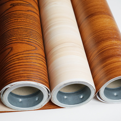 PVC Self-adhesive Self Adhesive Vacuum Waterborne Self-adhesive Decorative Vinyl Wallpaper for Furniture Indoor Lamination
