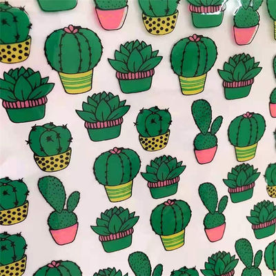 Super Clear waterproof waterproof fruit cactus printed vinyl PVC film for making cosmetic cover/craft/bag/decoration