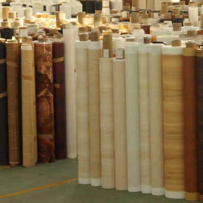 Jiangsu non self adhesive bergli embossed wood grain design pvc interior decorative film roll for doors